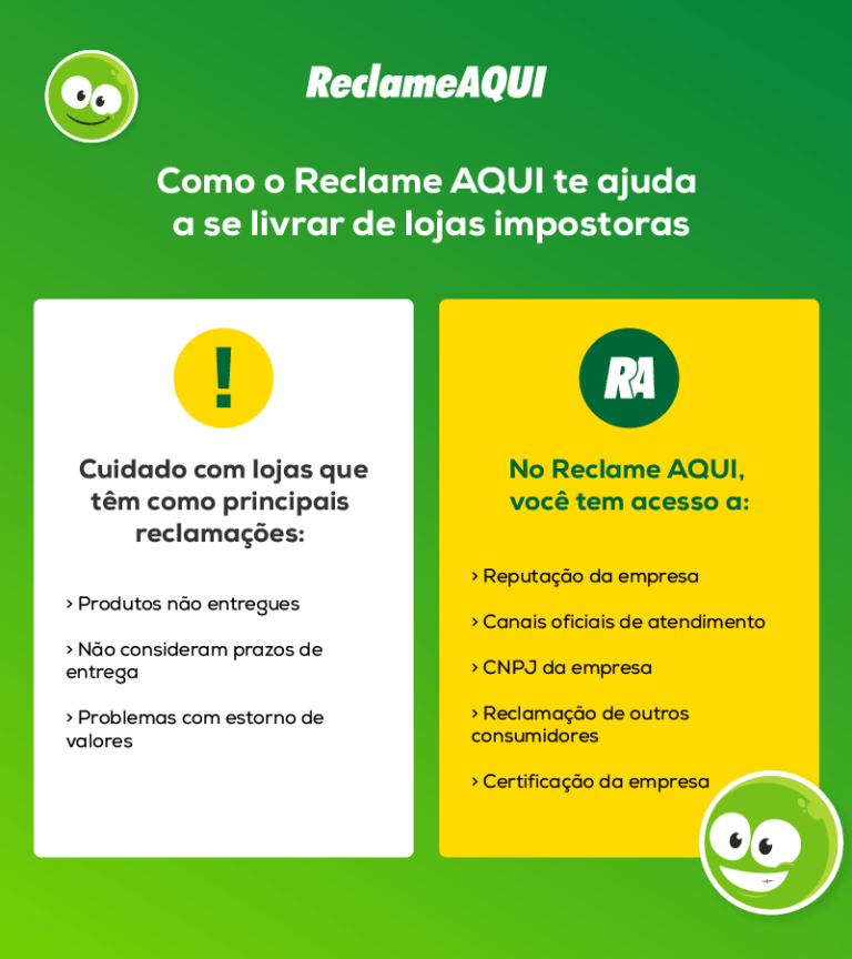 Lojas impostoras como o Reclame AQUI te ajuda a se livrar