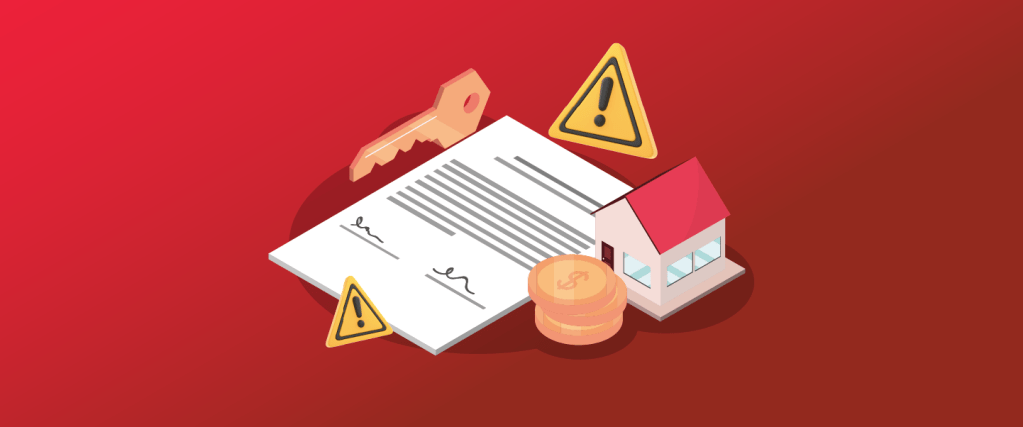 imagem com ícones ligados ao mundo imobiliário