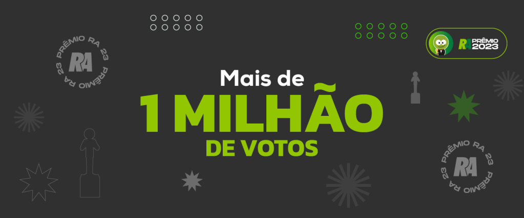 Veio aí! Mais de 1 milhão de votos no Prêmio Reclame AQUI 2023