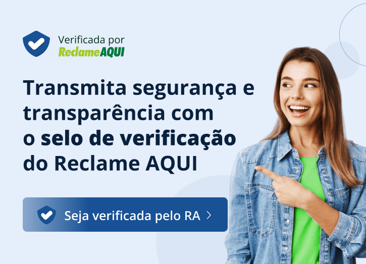 Banner empresa verificada pelo Reclame AQUI