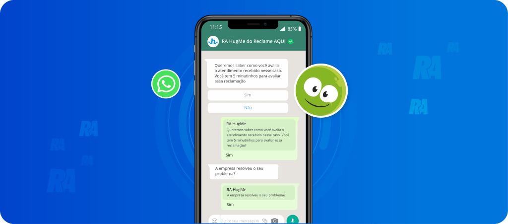 Veja como o consumidor interage com o pedido de avaliação via WhatsApp