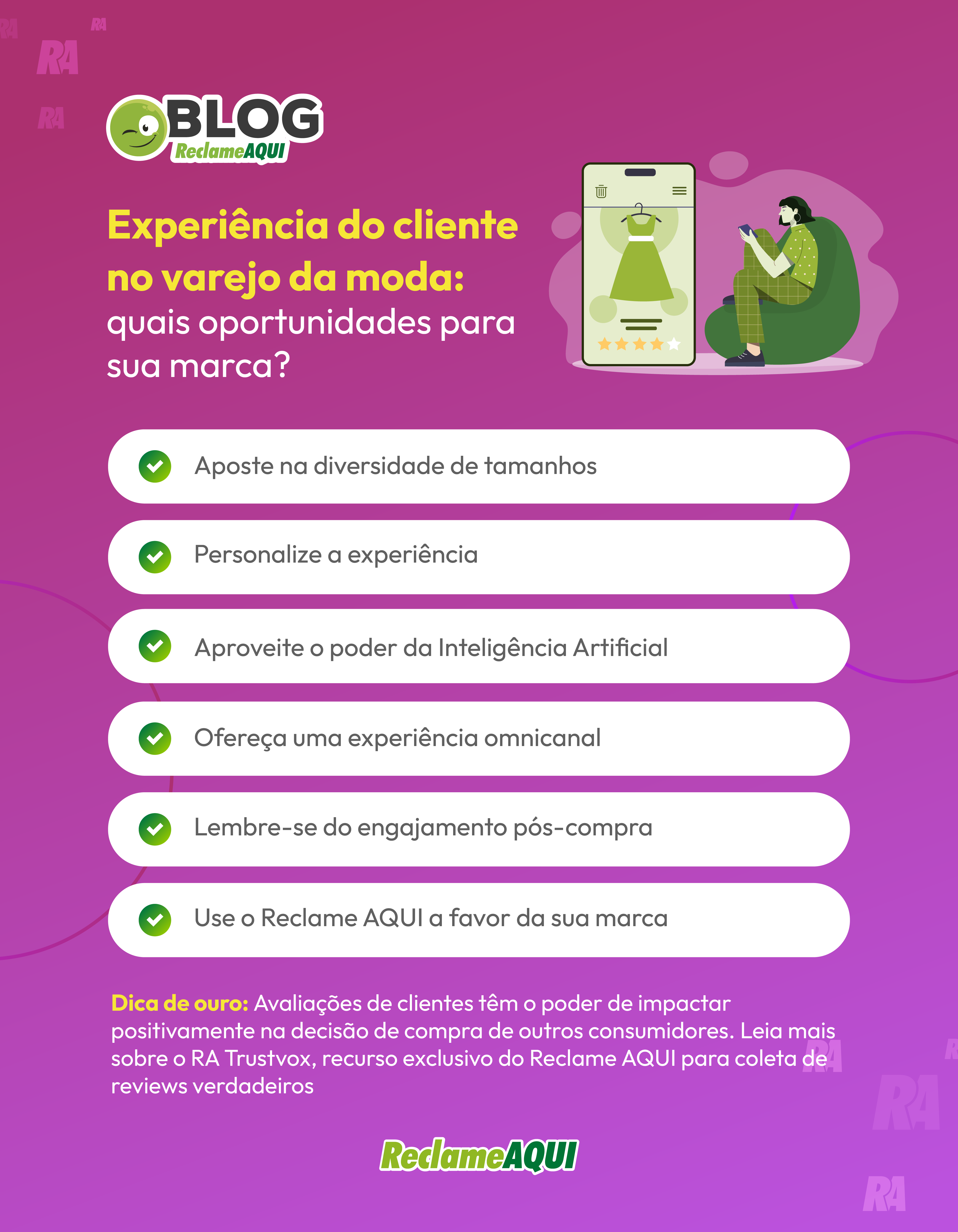dicas sobre experiência do cliente no varejo da moda
