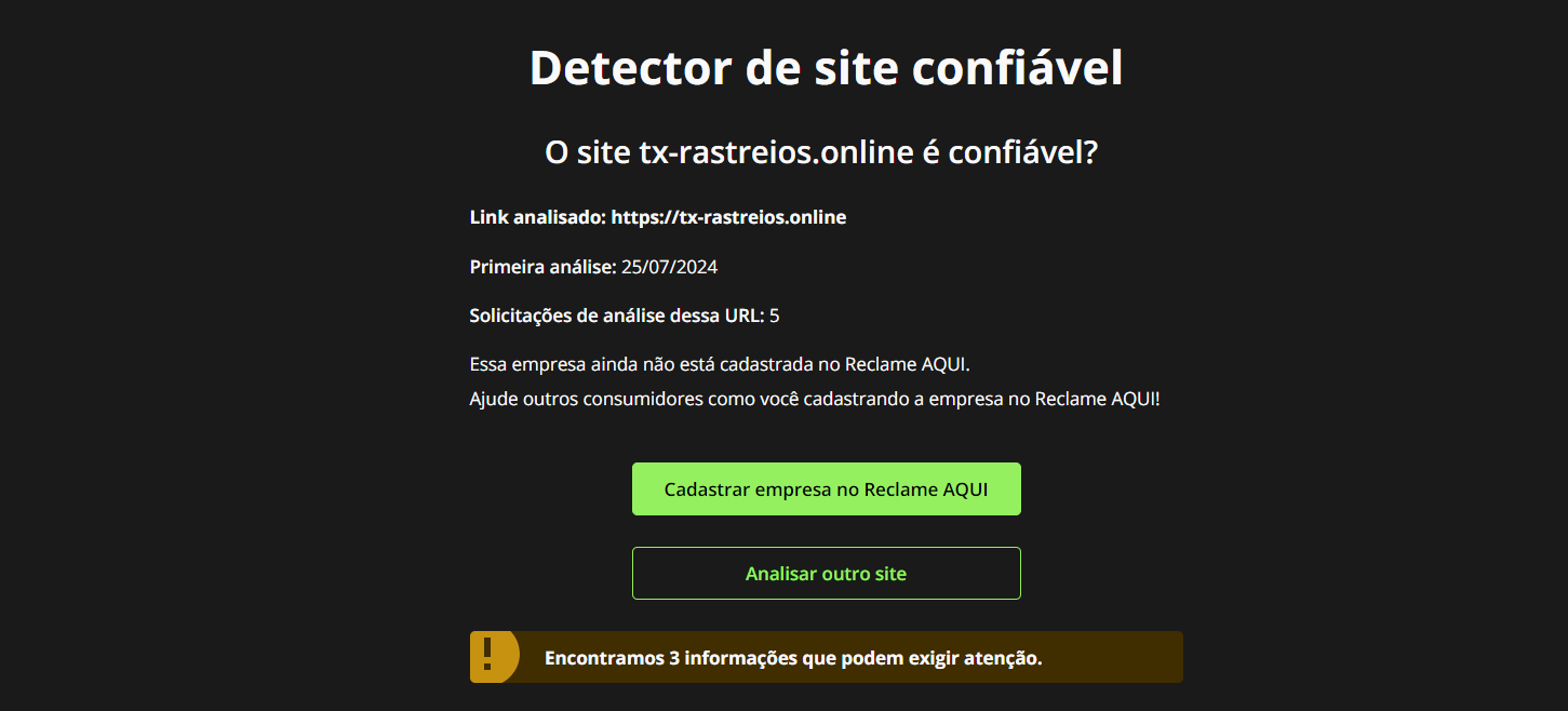 Detector de Site Confiável 