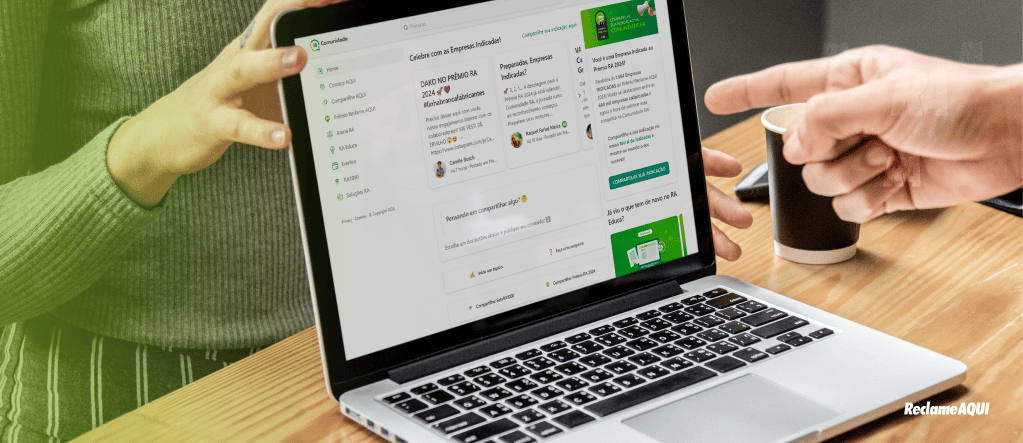 tela de computador exibindo a Comunidade RA