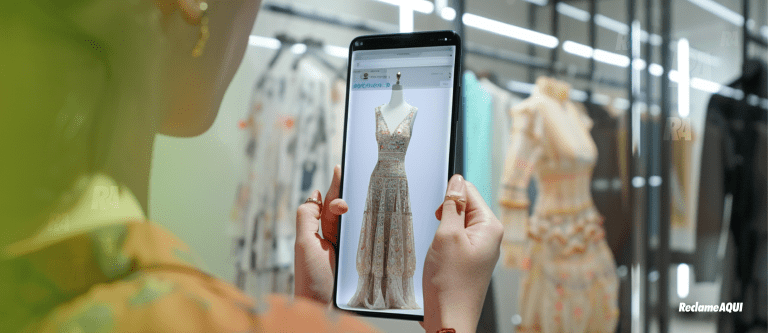 Pessoa olhando uma vitrine online
