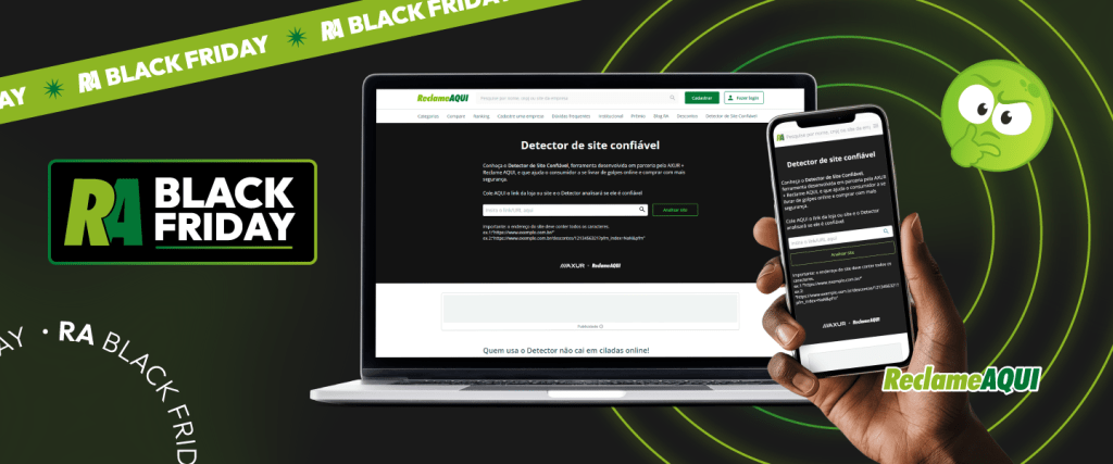 Radar da Black Friday 2024: Confira 4 sites em alta no Detector de Site Confiável do Reclame AQUI