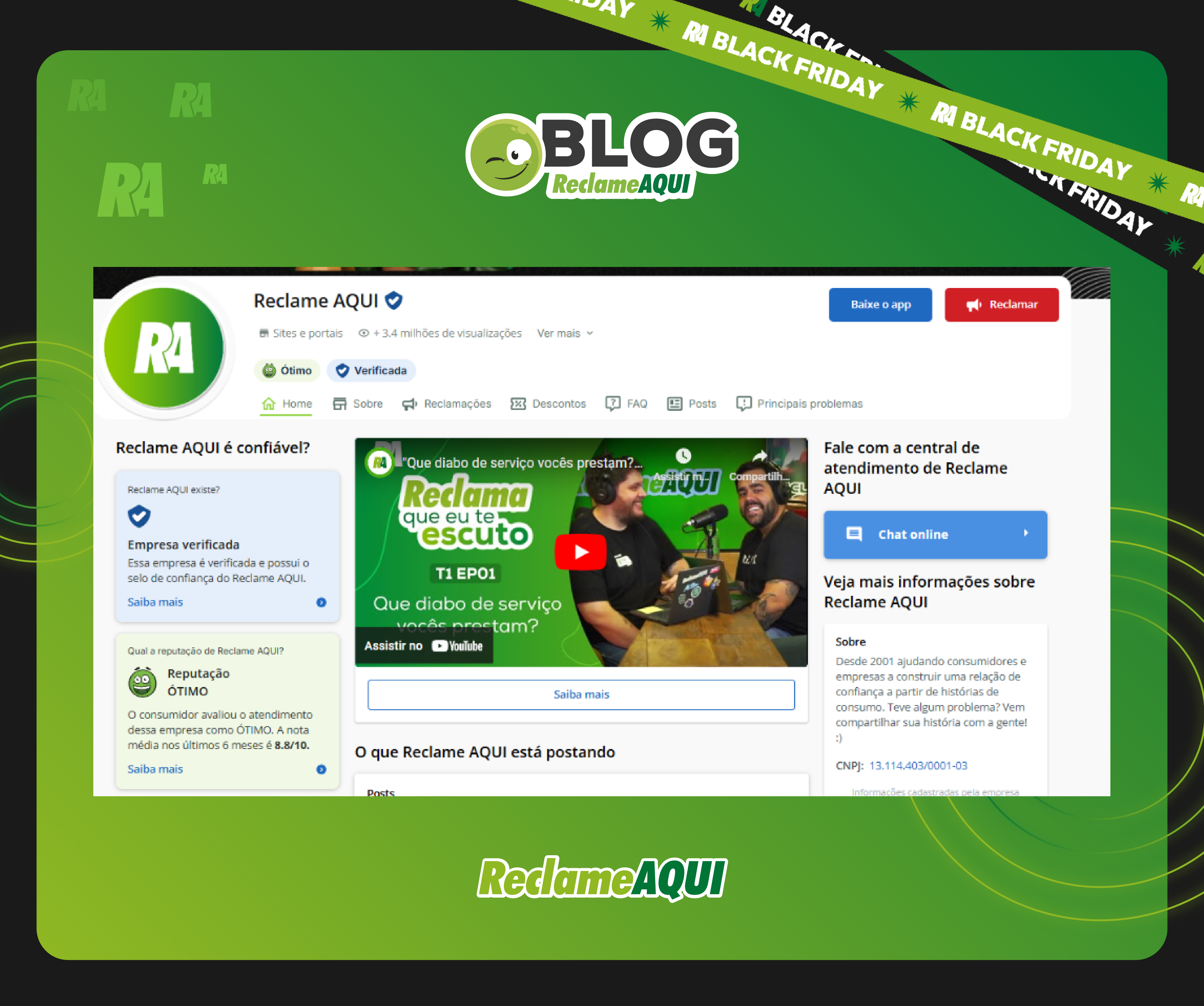 Reputação e RA Verificada no Reclame AQUI