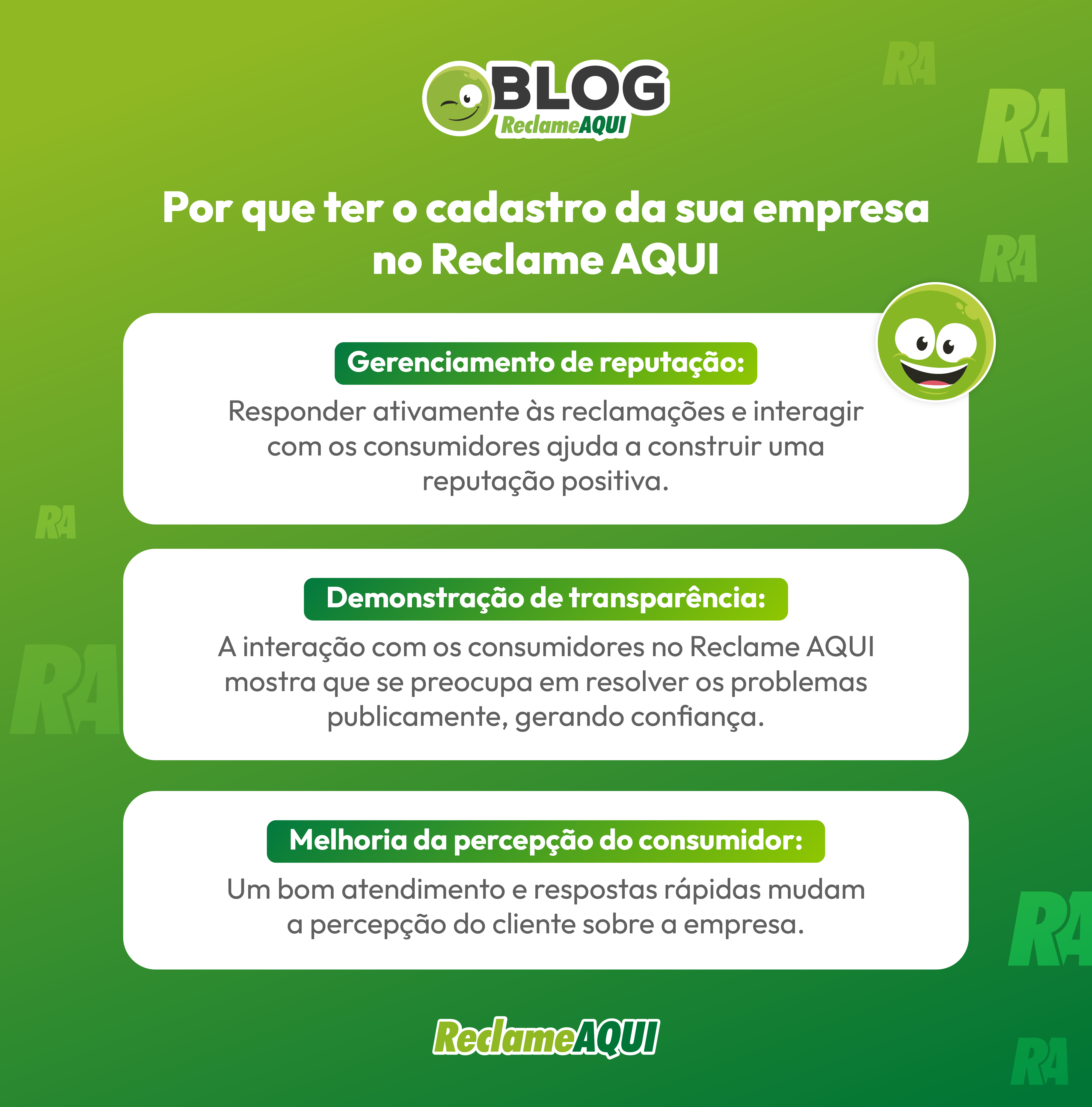 Por que ter o cadastro da sua empresa no Reclame AQUI