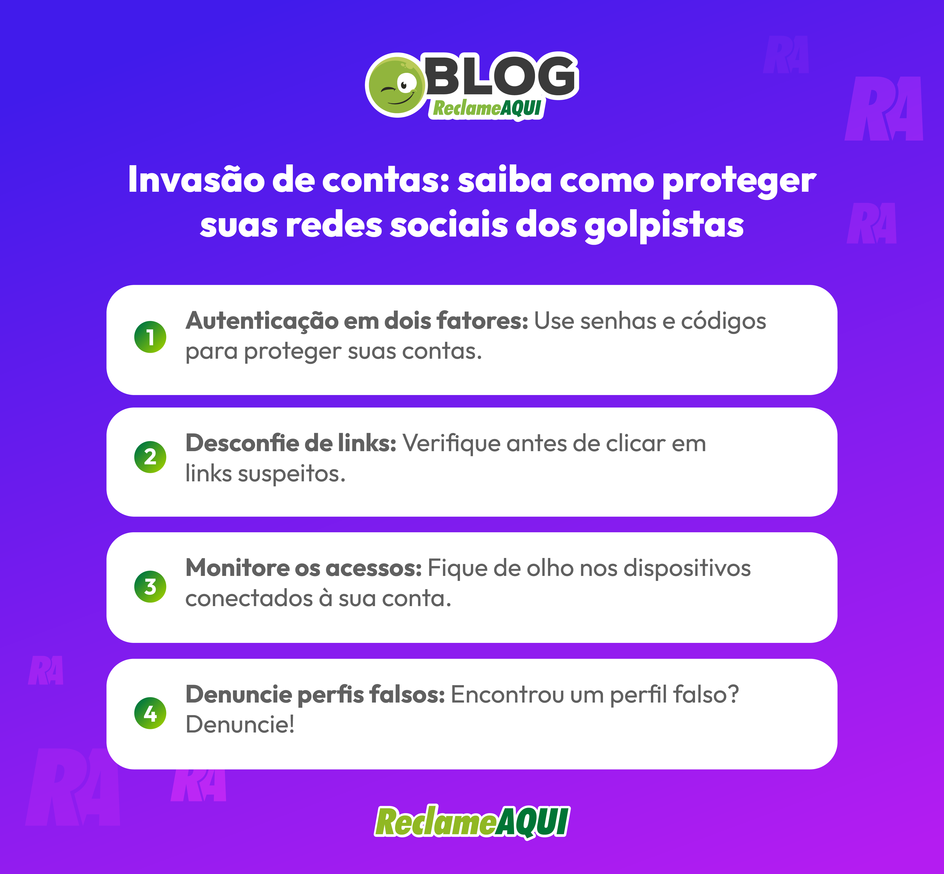 dicas de proteção
