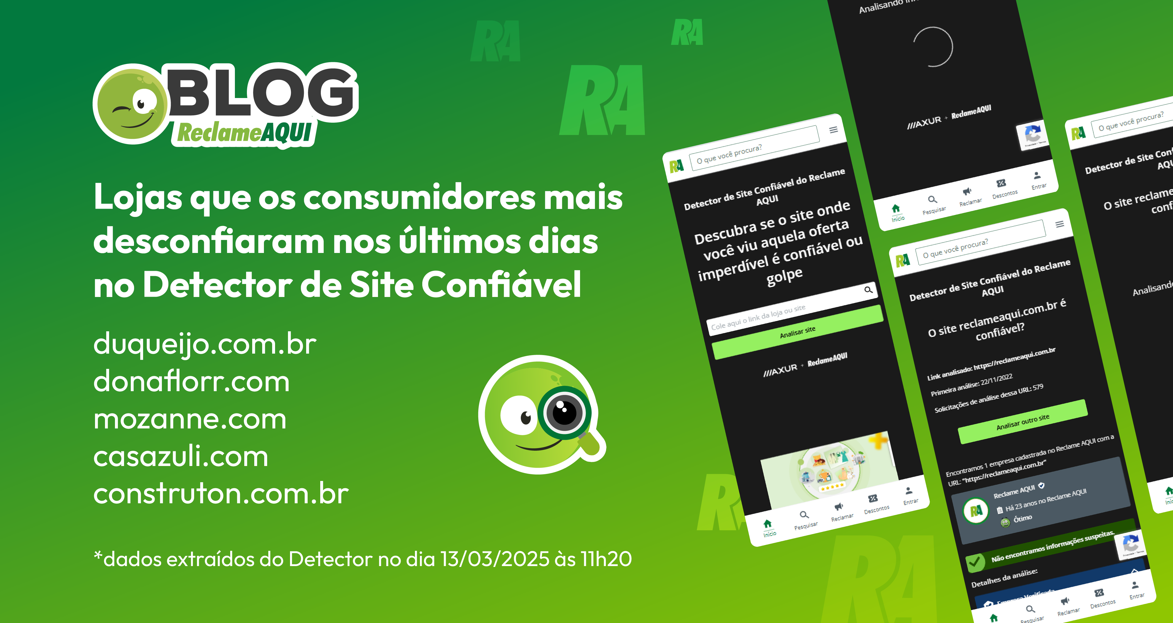 Ranking de lojas do Detector