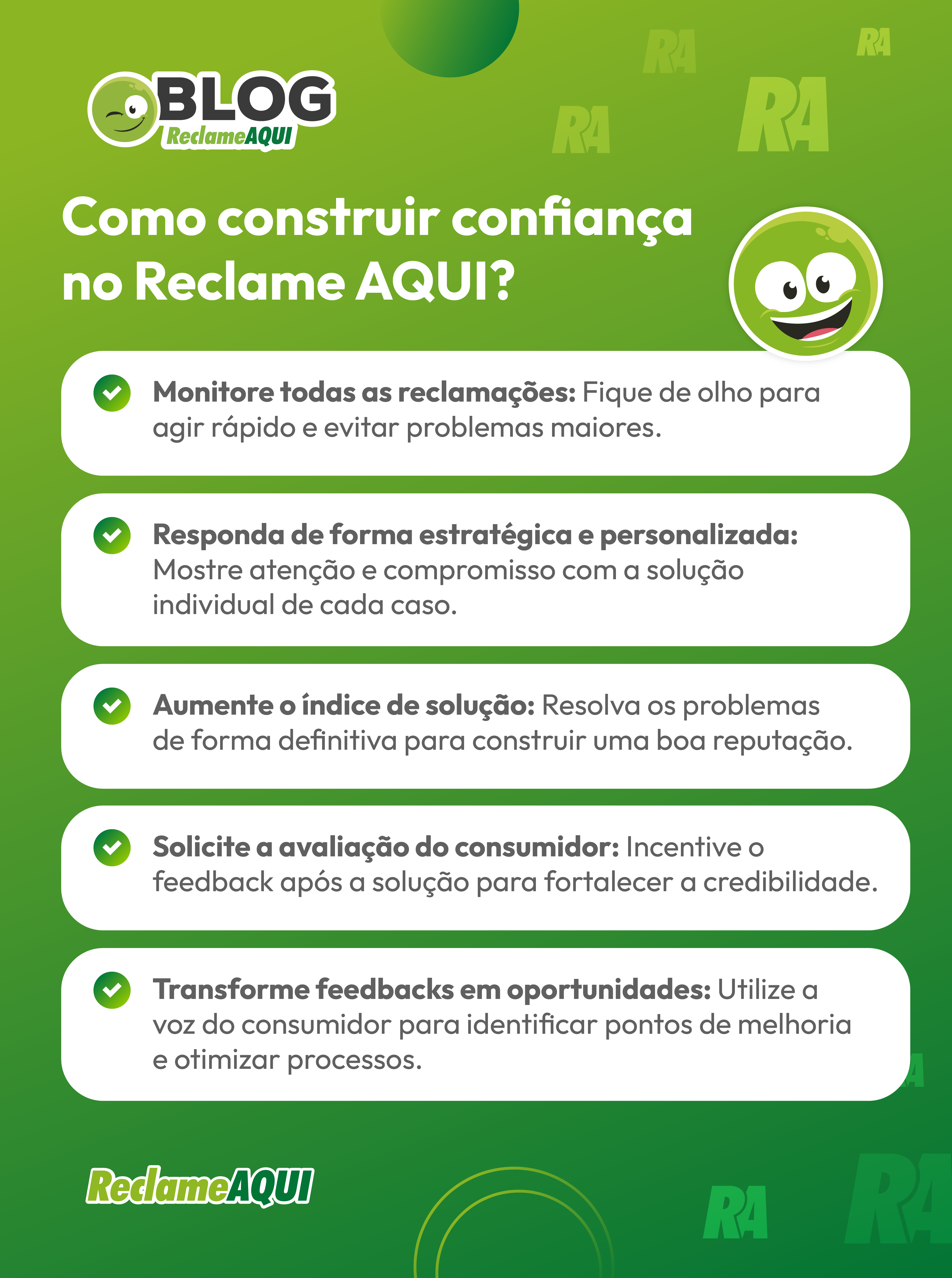 baixar dicas - Como construir confiança no Reclame AQUI?